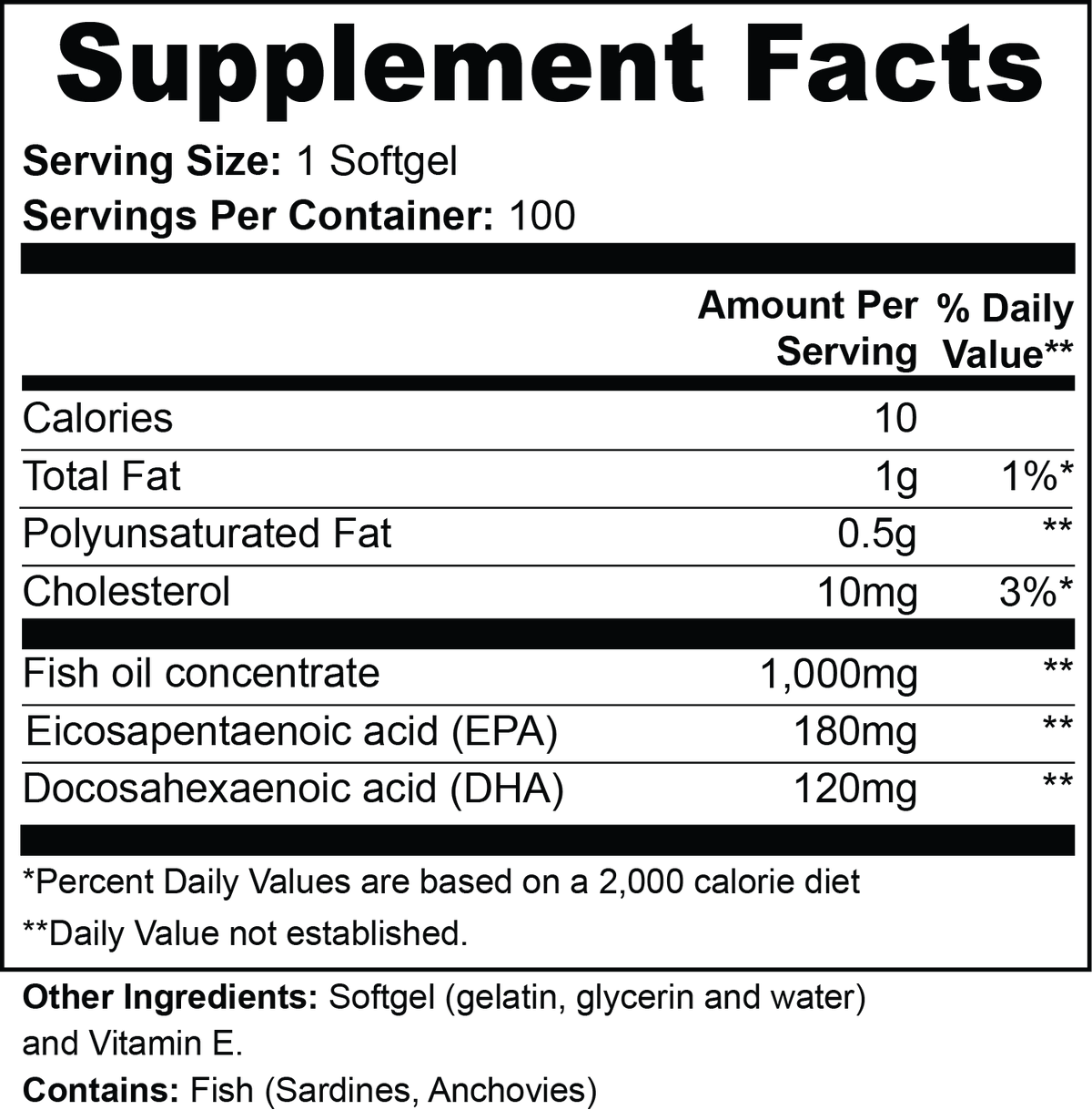 FISH OIL & OMEGA 3'S