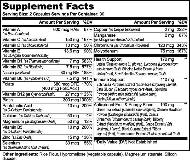 COMPLETE MULTIVITAMIN 3 MONTH SUPPLY