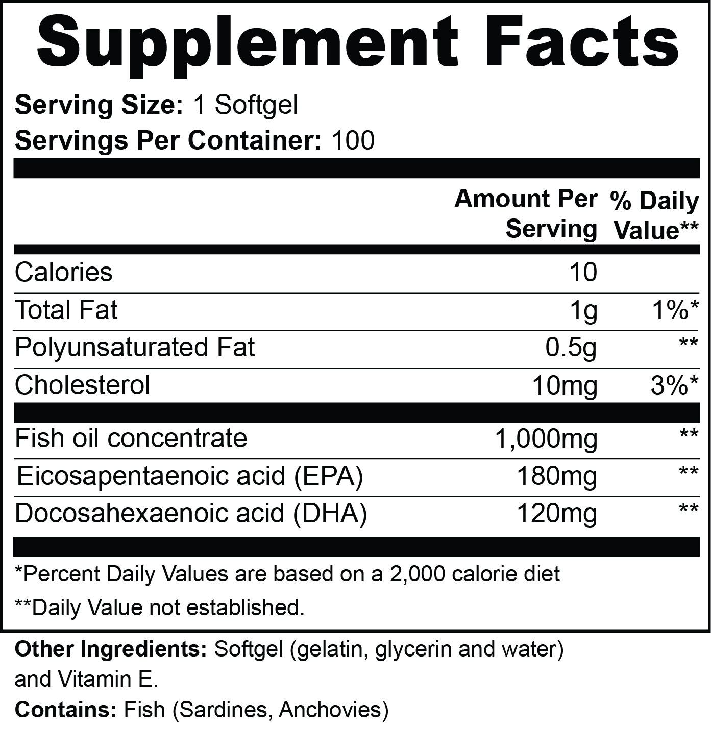 FISH OIL & OMEGA 3'S
